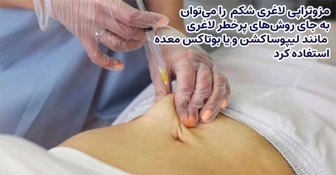 تاثیر مزوتراپی برای لاغری شکم ران و بازو