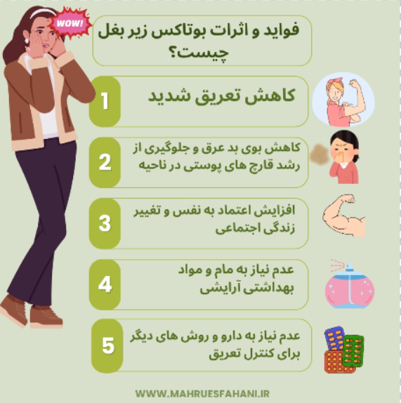 فواید بوتاکس زیر بغل